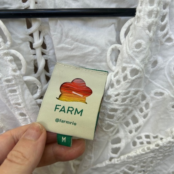 FARM RIO White Eyelet Midi Dress - Picture 6 of 7